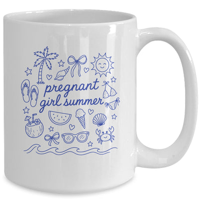 Pregnant Girl Summer Funny Baby Announcement Mom Mama Cute Mug | siriusteestore