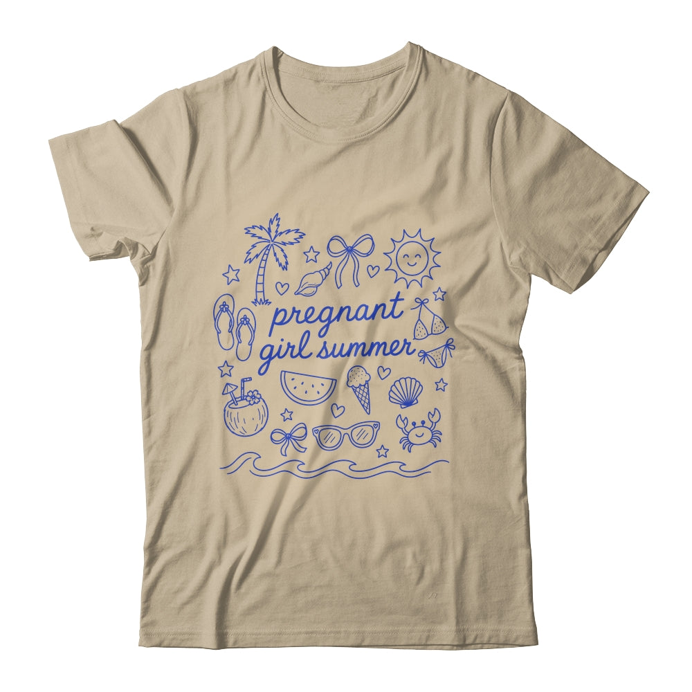 Pregnant Girl Summer Funny Baby Announcement Mom Mama Cute Shirt & Hoodie | siriusteestore