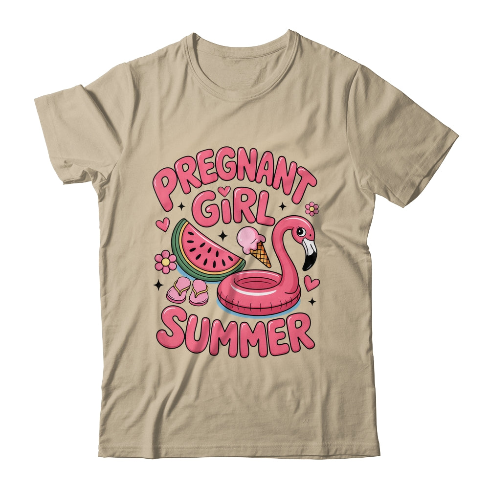 Pregnant Girl Summer Pregnancy Announcement Reveal Baby Shirt & Tank Top | siriusteestore