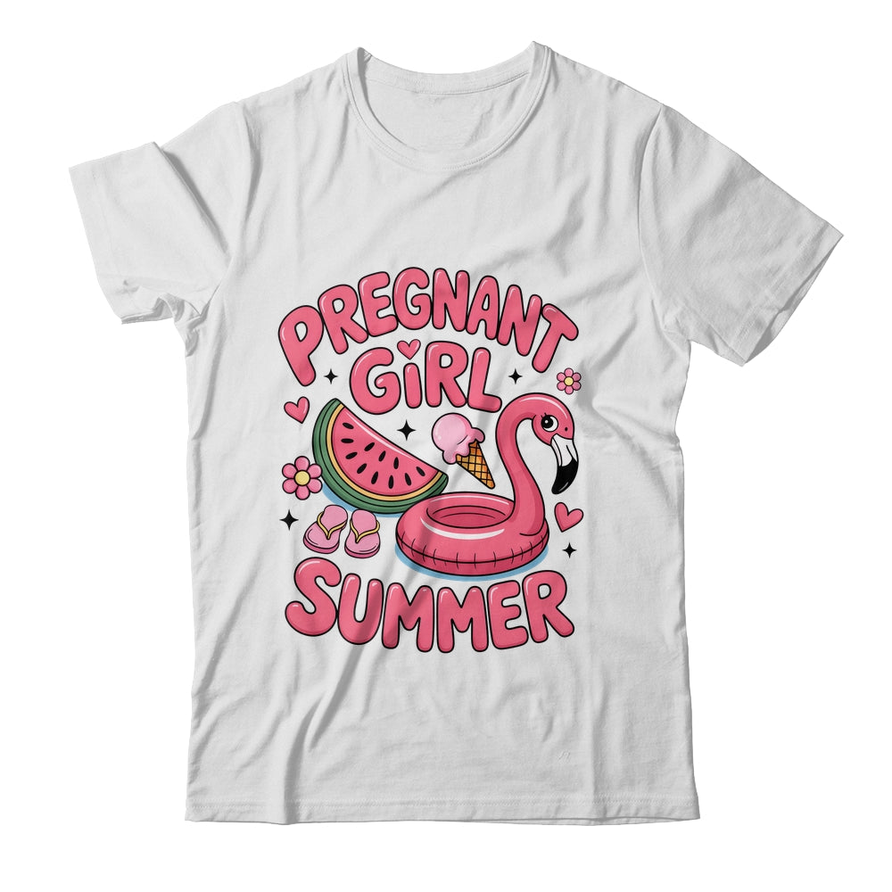 Pregnant Girl Summer Pregnancy Announcement Reveal Baby Shirt & Tank Top | siriusteestore