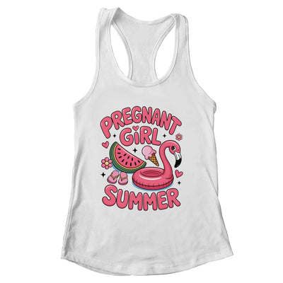 Pregnant Girl Summer Pregnancy Announcement Reveal Baby Shirt & Tank Top | siriusteestore