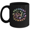 Pregnant Girl Summer Pregnancy Reveal Baby Announcement Mug | siriusteestore