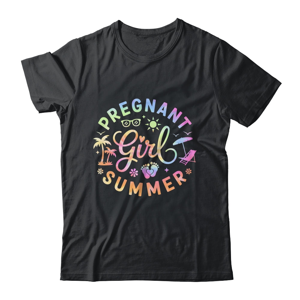 Pregnant Girl Summer Pregnancy Reveal Baby Announcement Shirt & Tank Top | siriusteestore