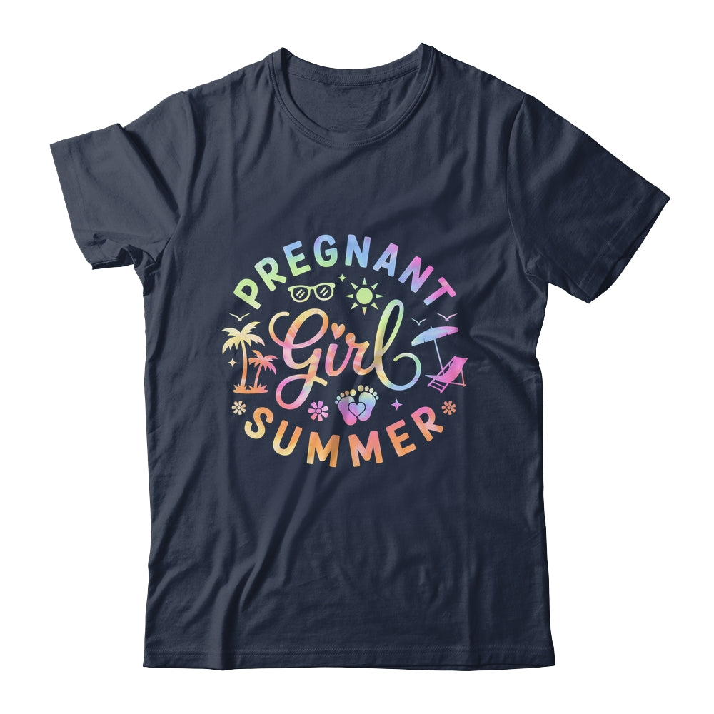 Pregnant Girl Summer Pregnancy Reveal Baby Announcement Shirt & Tank Top | siriusteestore