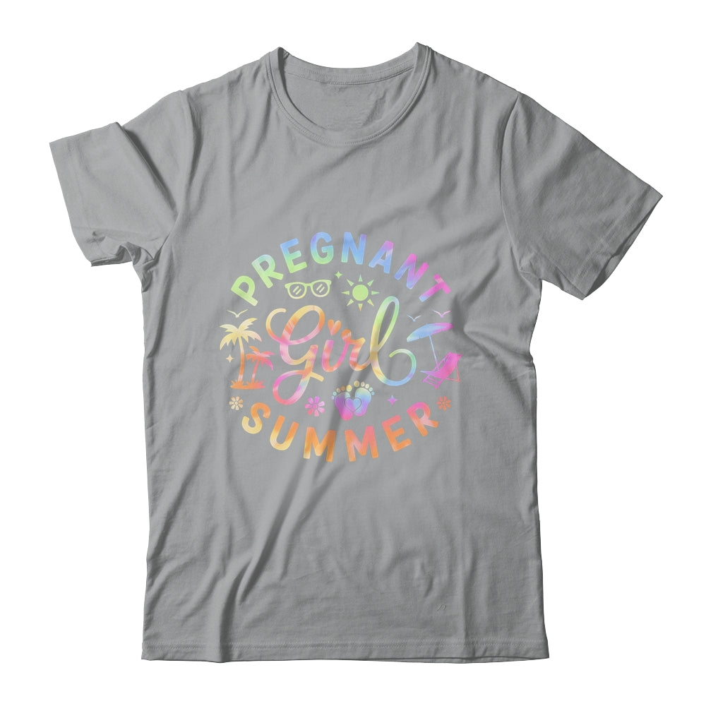 Pregnant Girl Summer Pregnancy Reveal Baby Announcement Shirt & Tank Top | siriusteestore