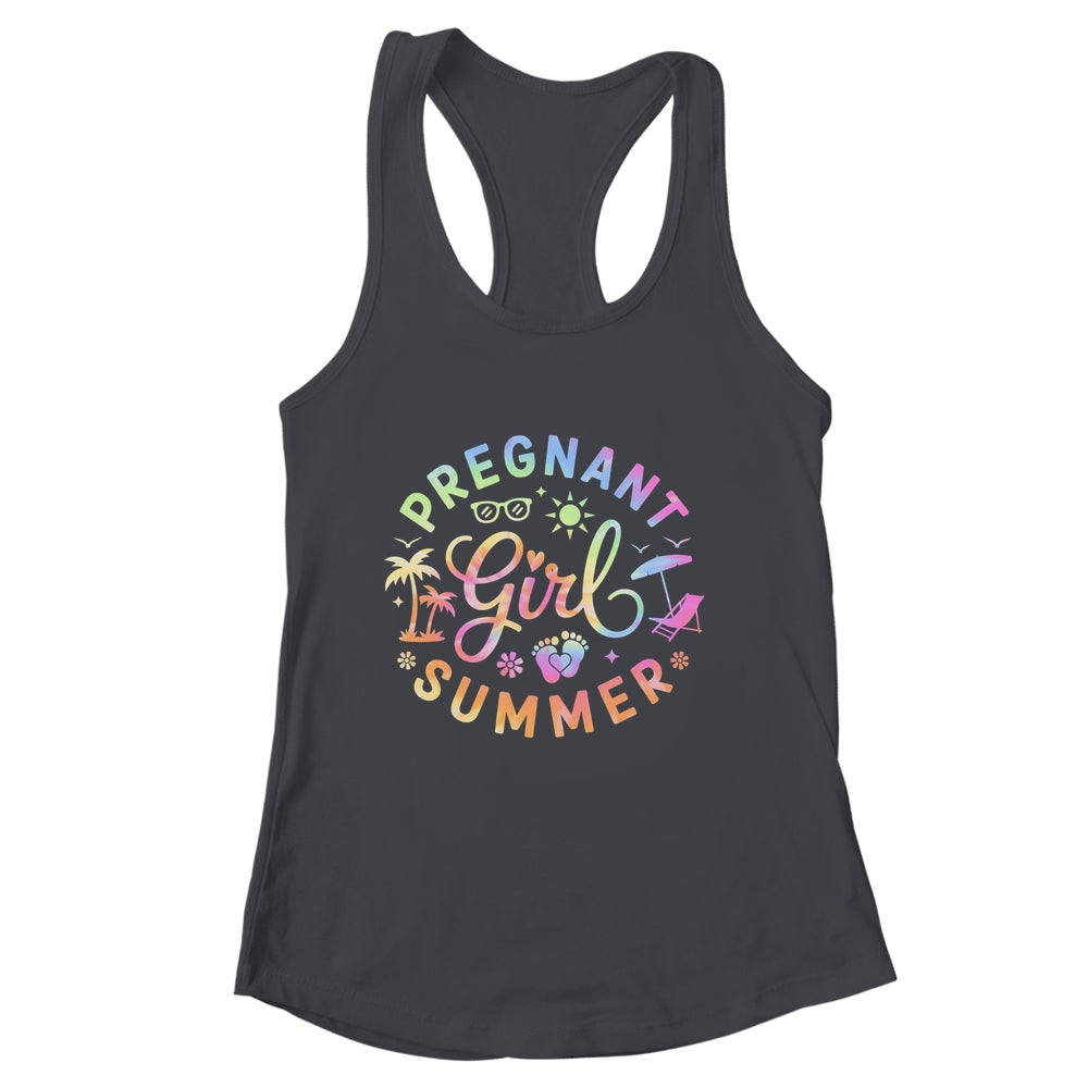 Pregnant Girl Summer Pregnancy Reveal Baby Announcement Shirt & Tank Top | siriusteestore