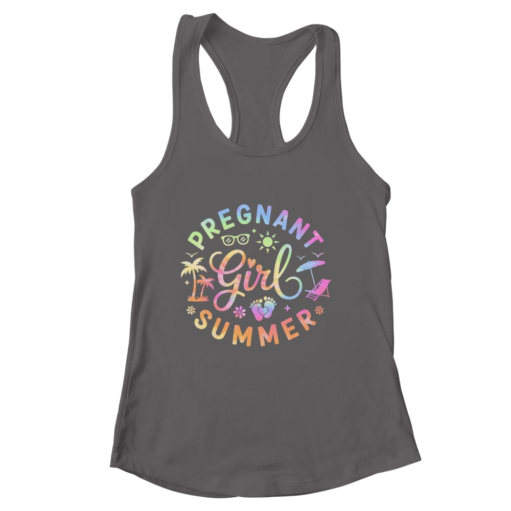 Pregnant Girl Summer Pregnancy Reveal Baby Announcement Shirt & Tank Top | siriusteestore
