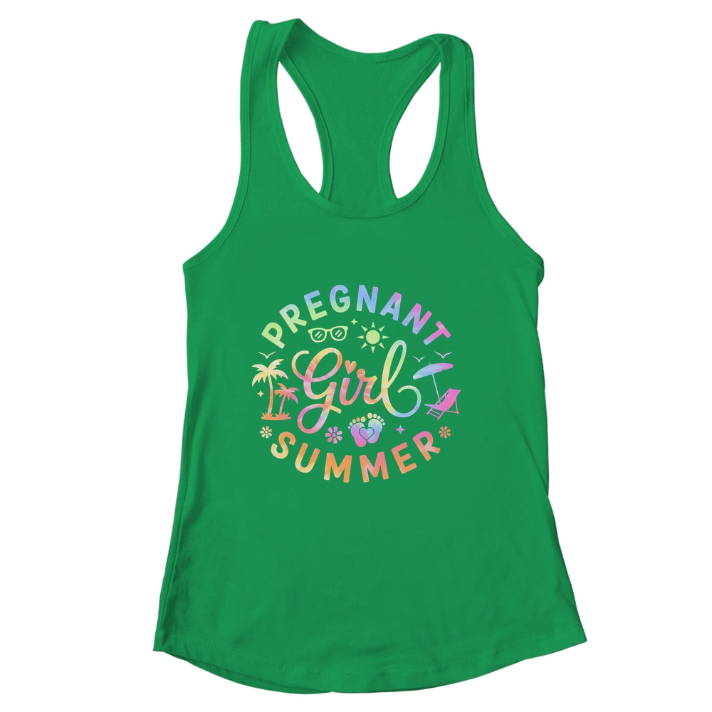 Pregnant Girl Summer Pregnancy Reveal Baby Announcement Shirt & Tank Top | siriusteestore