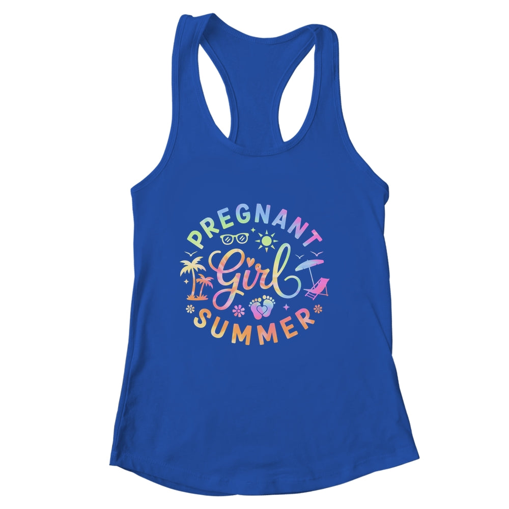 Pregnant Girl Summer Pregnancy Reveal Baby Announcement Shirt & Tank Top | siriusteestore