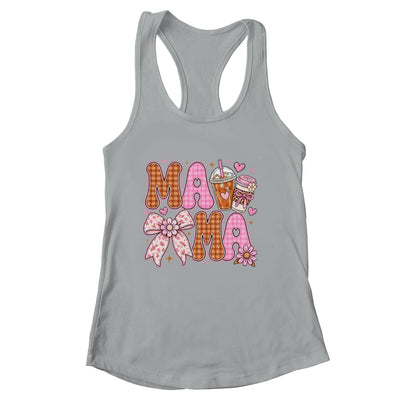 Preppy Coffee Mama Coquette Bow Checkered Mom Mothers Day Shirt & Tank Top | siriusteestore