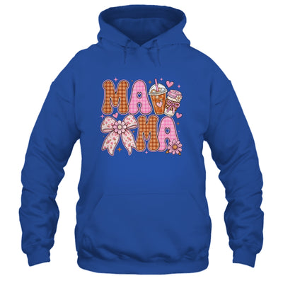 Preppy Coffee Mama Coquette Bow Checkered Mom Mothers Day Shirt & Tank Top | siriusteestore