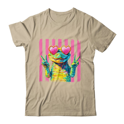 Preppy Crocodile Alligator Beach Vacation Summer Peace Sign Shirt & Tank Top | siriusteestore