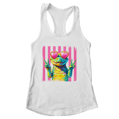 Preppy Crocodile Alligator Beach Vacation Summer Peace Sign Shirt & Tank Top | siriusteestore