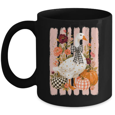 Preppy Fall Autumn Silly Goose Pumpkin Thanksgiving Coquette Mug | siriusteestore