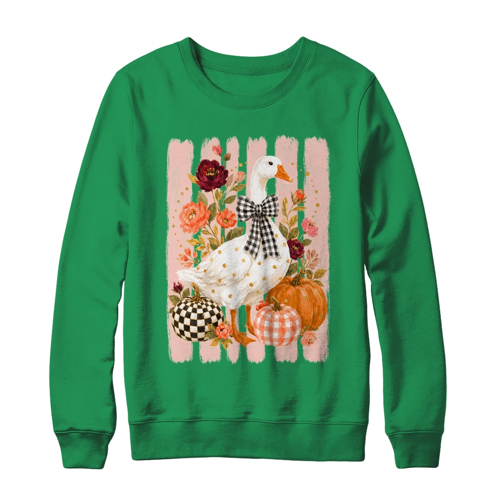 Preppy Fall Autumn Silly Goose Pumpkin Thanksgiving Coquette Shirt & Sweatshirt | siriusteestore