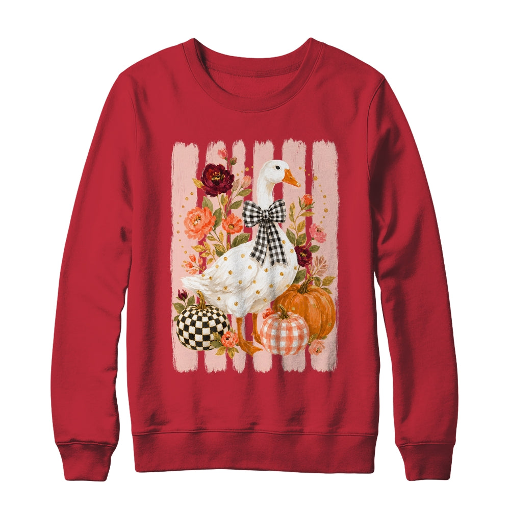 Preppy Fall Autumn Silly Goose Pumpkin Thanksgiving Coquette Shirt & Sweatshirt | siriusteestore