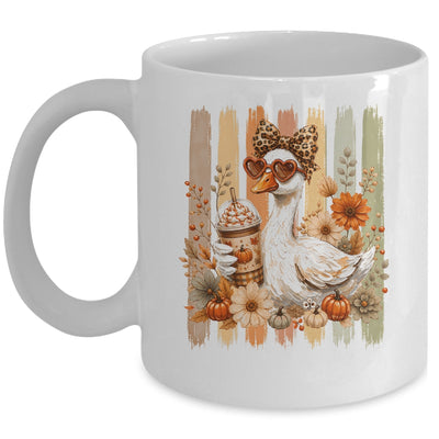 Preppy Fall Goose Coquette Autumn Pumpkin Spice Latte Retro Mug | siriusteestore
