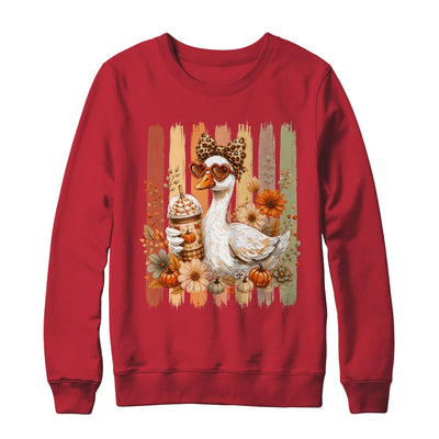 Preppy Fall Goose Coquette Autumn Pumpkin Spice Latte Retro Shirt & Sweatshirt | siriusteestore