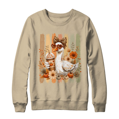 Preppy Fall Goose Coquette Autumn Pumpkin Spice Latte Retro Shirt & Sweatshirt | siriusteestore