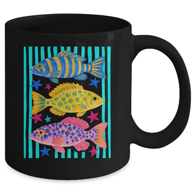 Preppy Fish Retro Summertime Travel Beach Vacation Fishing Mug | siriusteestore