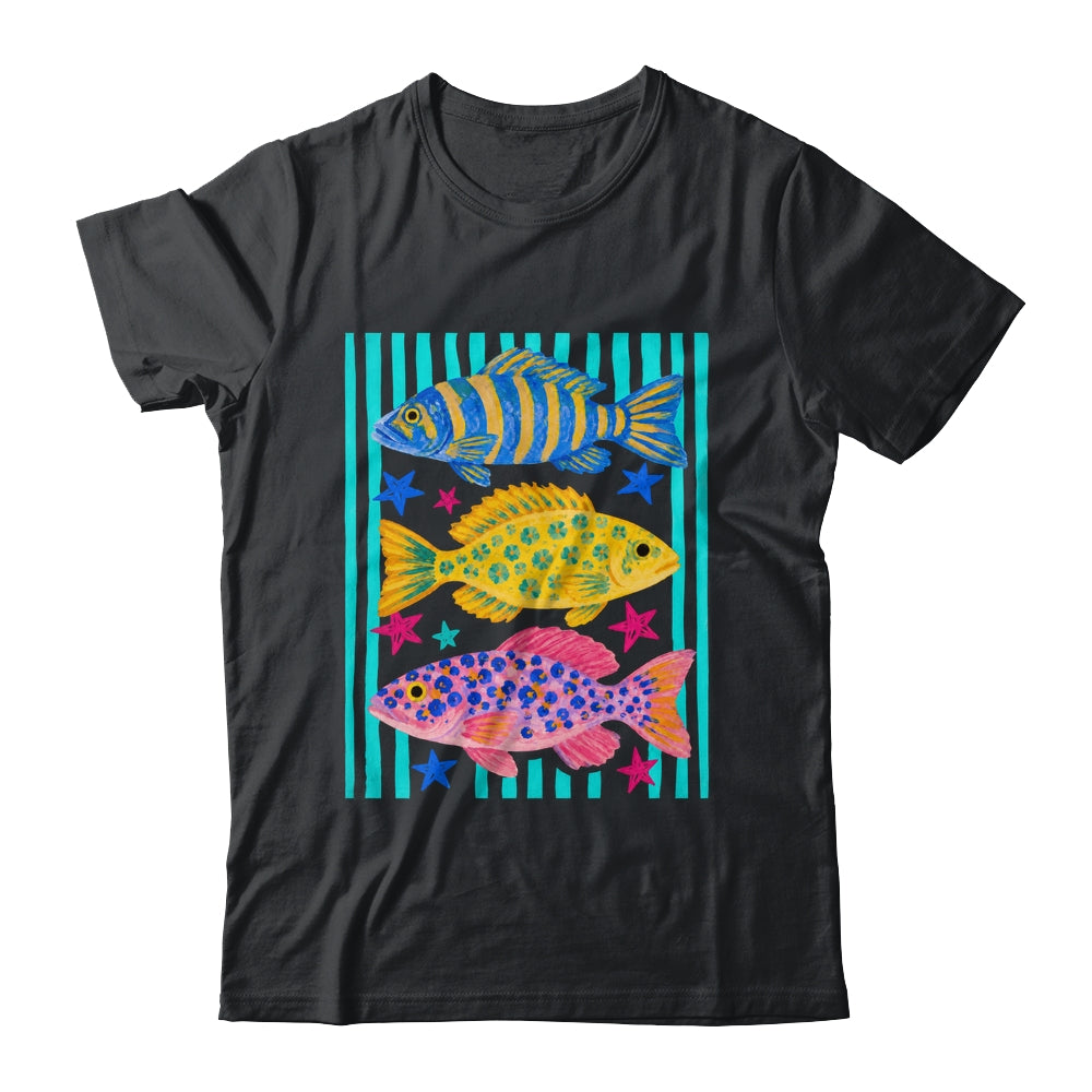 Preppy Fish Retro Summertime Travel Beach Vacation Fishing Shirt & Tank Top | siriusteestore
