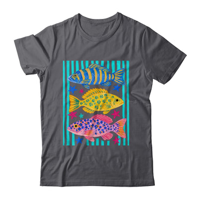Preppy Fish Retro Summertime Travel Beach Vacation Fishing Shirt & Tank Top | siriusteestore