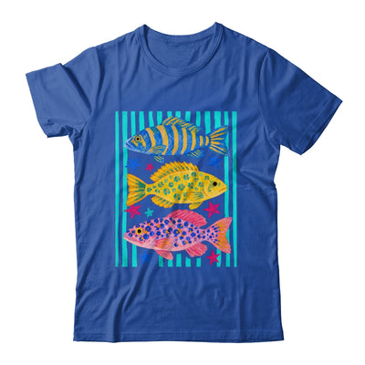 Preppy Fish Retro Summertime Travel Beach Vacation Fishing Shirt & Tank Top | siriusteestore