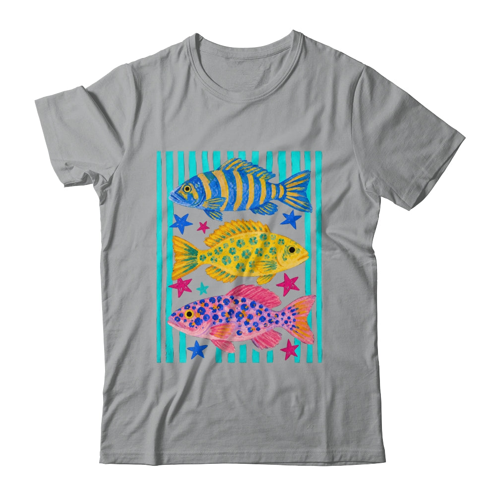 Preppy Fish Retro Summertime Travel Beach Vacation Fishing Shirt & Tank Top | siriusteestore