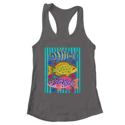 Preppy Fish Retro Summertime Travel Beach Vacation Fishing Shirt & Tank Top | siriusteestore