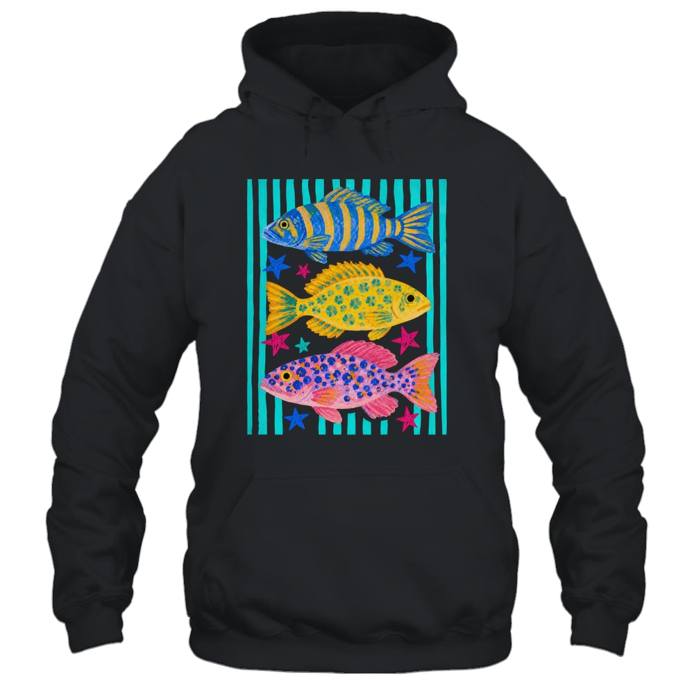 Preppy Fish Retro Summertime Travel Beach Vacation Fishing Shirt & Tank Top | siriusteestore