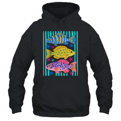 Preppy Fish Retro Summertime Travel Beach Vacation Fishing Shirt & Tank Top | siriusteestore