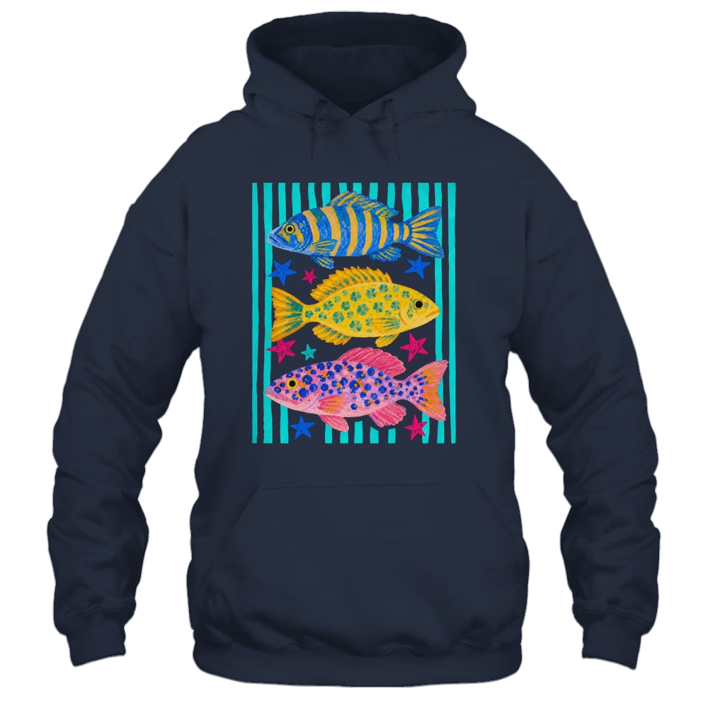 Preppy Fish Retro Summertime Travel Beach Vacation Fishing Shirt & Tank Top | siriusteestore