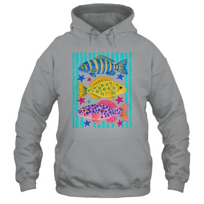 Preppy Fish Retro Summertime Travel Beach Vacation Fishing Shirt & Tank Top | siriusteestore
