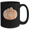 Preppy Floral Fall Pumpkin Vintage Floral Autumn Coquette Mug | siriusteestore