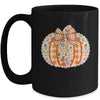 Preppy Floral Fall Pumpkin Vintage Floral Autumn Coquette Mug | siriusteestore
