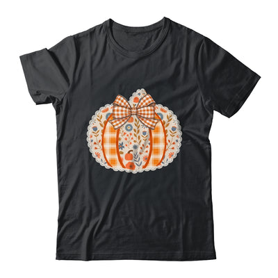 Preppy Floral Fall Pumpkin Vintage Floral Autumn Coquette Shirt & Sweatshirt | siriusteestore