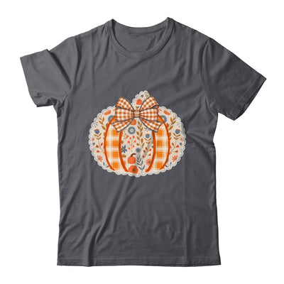 Preppy Floral Fall Pumpkin Vintage Floral Autumn Coquette Shirt & Sweatshirt | siriusteestore