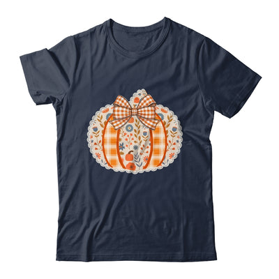 Preppy Floral Fall Pumpkin Vintage Floral Autumn Coquette Shirt & Sweatshirt | siriusteestore