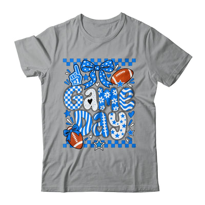 Preppy Game Day Football Girly Bow Team Spirit Girls Blue Shirt & Hoodie | siriusteestore