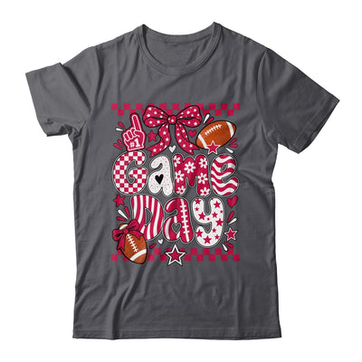 Preppy Game Day Football Girly Bow Team Spirit Girls Maroon Shirt & Hoodie | siriusteestore