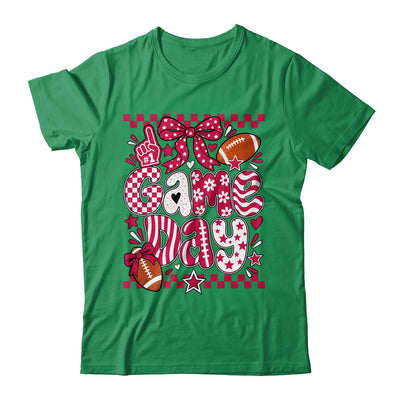 Preppy Game Day Football Girly Bow Team Spirit Girls Maroon Shirt & Hoodie | siriusteestore