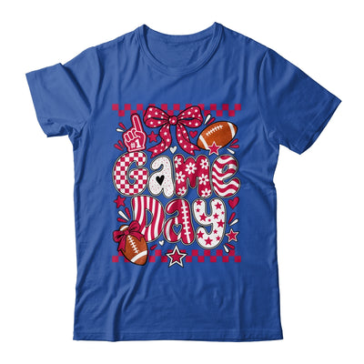 Preppy Game Day Football Girly Bow Team Spirit Girls Maroon Shirt & Hoodie | siriusteestore