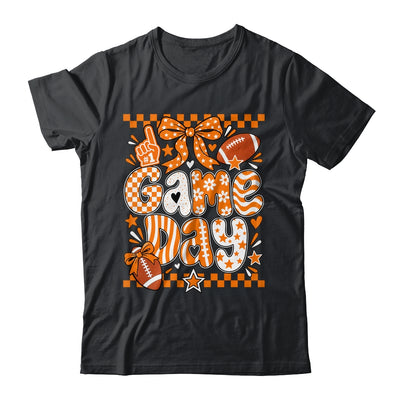 Preppy Game Day Football Girly Bow Team Spirit Girls Orange Shirt & Hoodie | siriusteestore