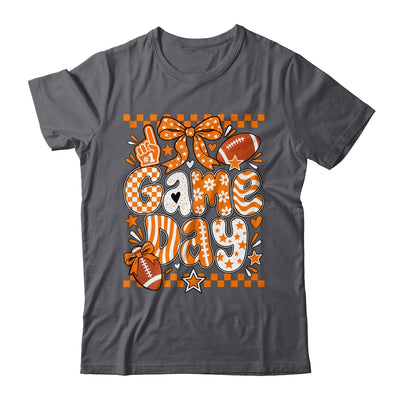 Preppy Game Day Football Girly Bow Team Spirit Girls Orange Shirt & Hoodie | siriusteestore