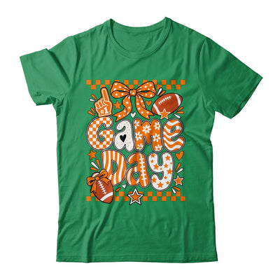 Preppy Game Day Football Girly Bow Team Spirit Girls Orange Shirt & Hoodie | siriusteestore