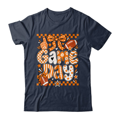 Preppy Game Day Football Girly Bow Team Spirit Girls Orange Shirt & Hoodie | siriusteestore