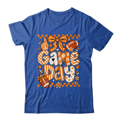 Preppy Game Day Football Girly Bow Team Spirit Girls Orange Shirt & Hoodie | siriusteestore