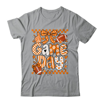 Preppy Game Day Football Girly Bow Team Spirit Girls Orange Shirt & Hoodie | siriusteestore