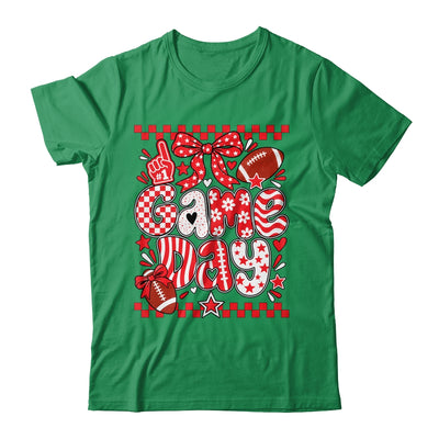 Preppy Game Day Football Girly Bow Team Spirit Girls Red Shirt & Hoodie | siriusteestore