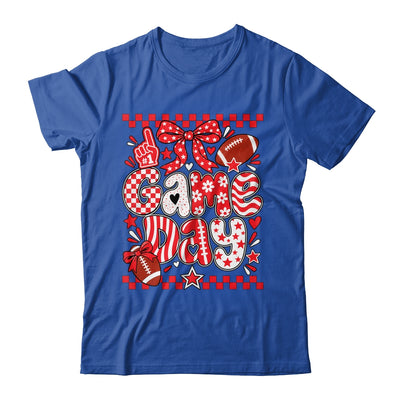 Preppy Game Day Football Girly Bow Team Spirit Girls Red Shirt & Hoodie | siriusteestore